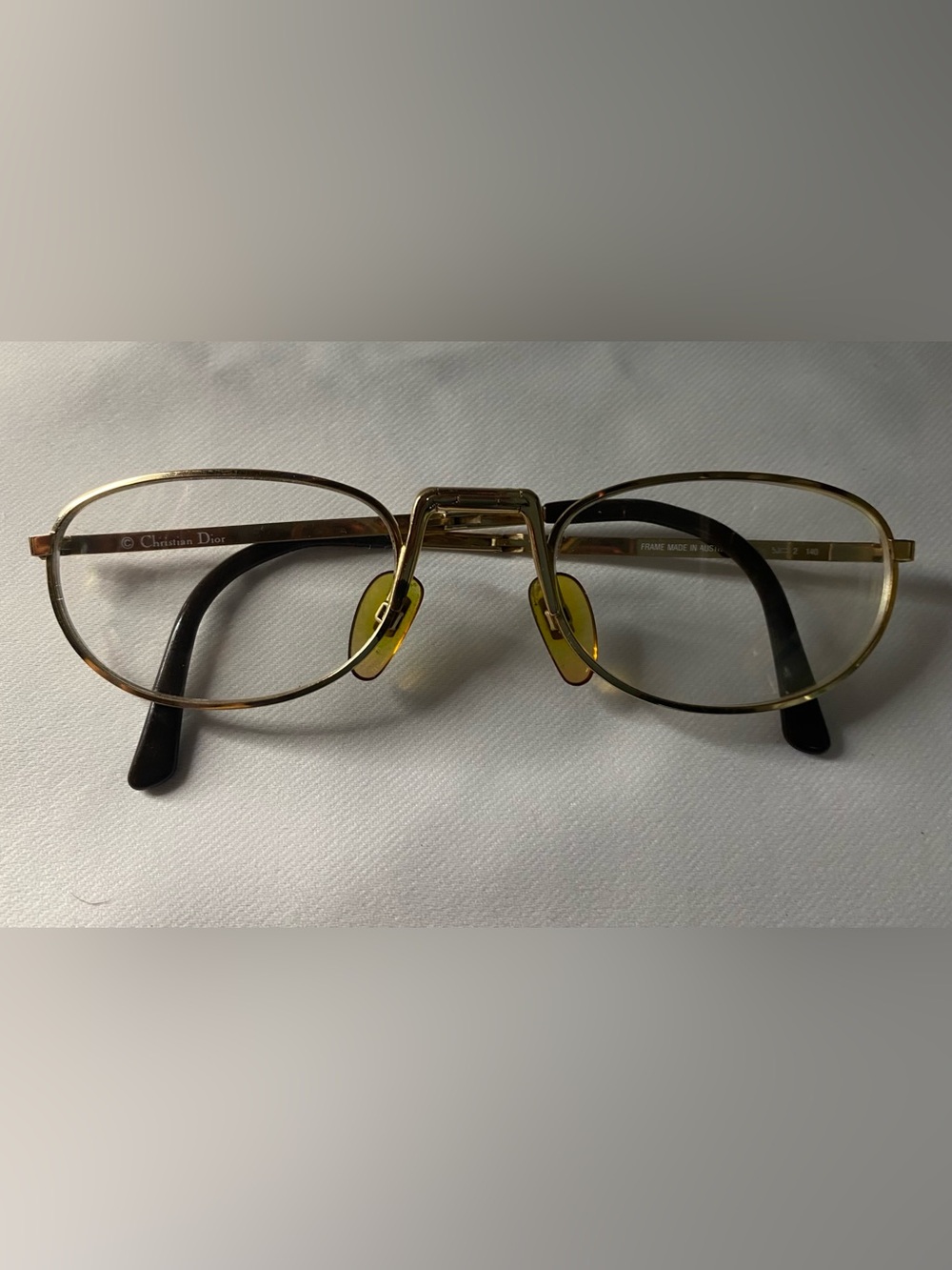 Vintage Christian Dior Gold Fold up frame Prescription Glasses Unisex 40 2 140